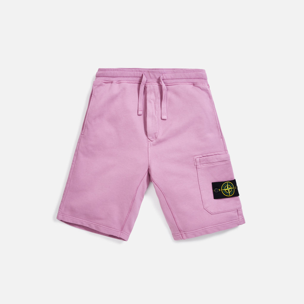 Mens pink stone island shorts Clearance