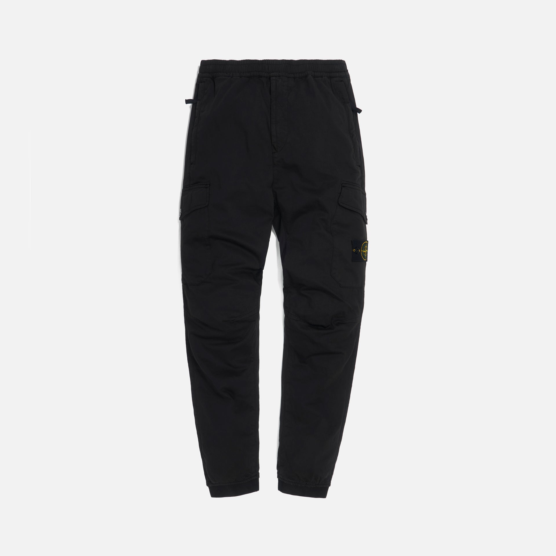 Stone Island Stretch Cotton Wool Satin Garment Dyed Pants - Nero