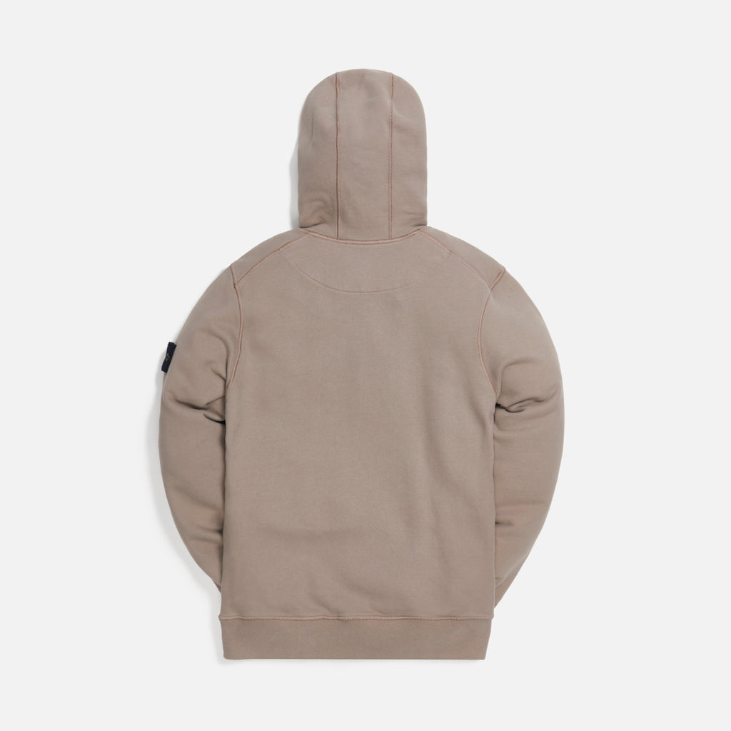 Stone Island Brushed Cotton Fleece Garment Dyed Hoodie Sweatshirt - Mu –  Kith