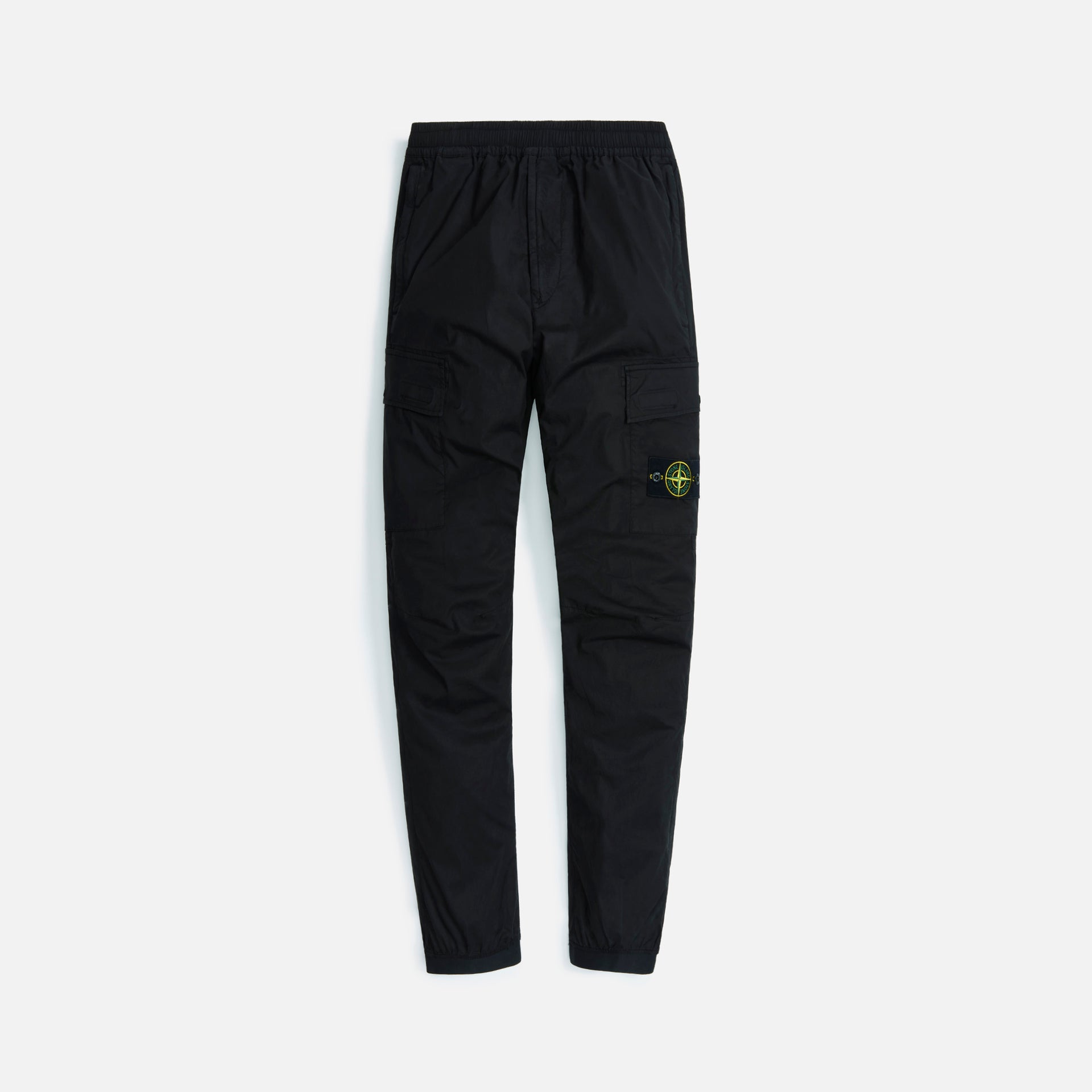 Stone Island Stretch Cotton Tela Garment Dyed Cargo Pants - Black