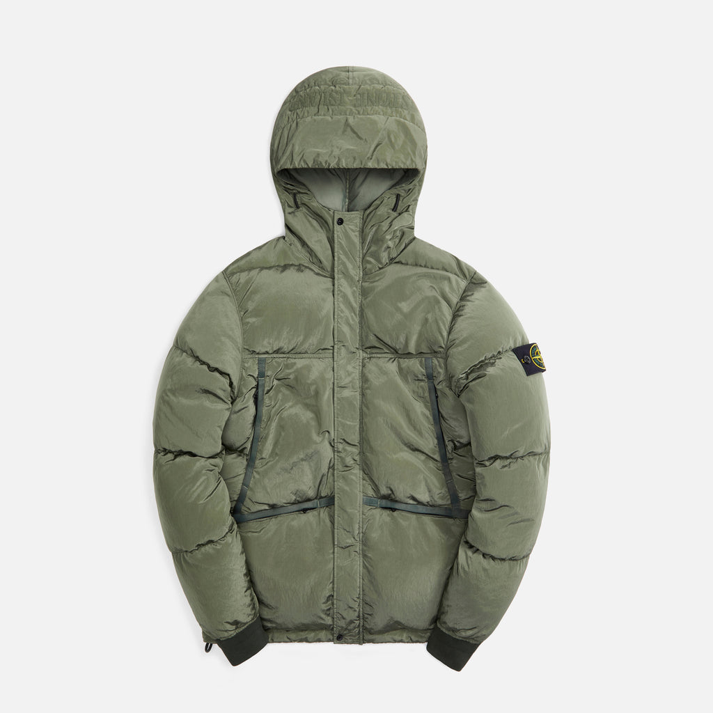 Quilted Down Jacket in Green - Stone Island