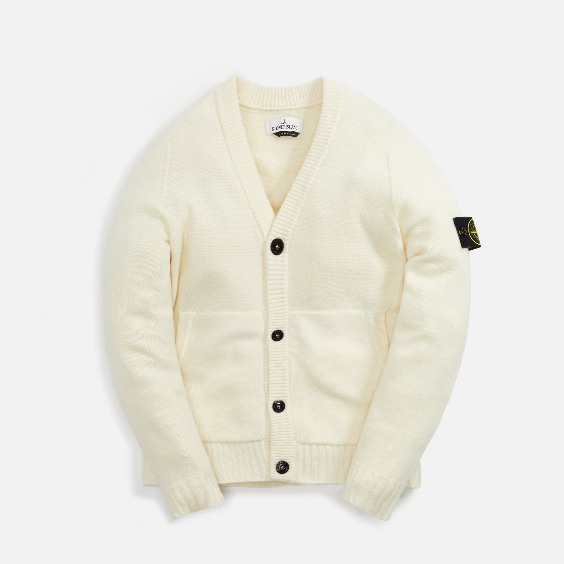 Stone Island Lambswool Naslan Cardigan - Natural