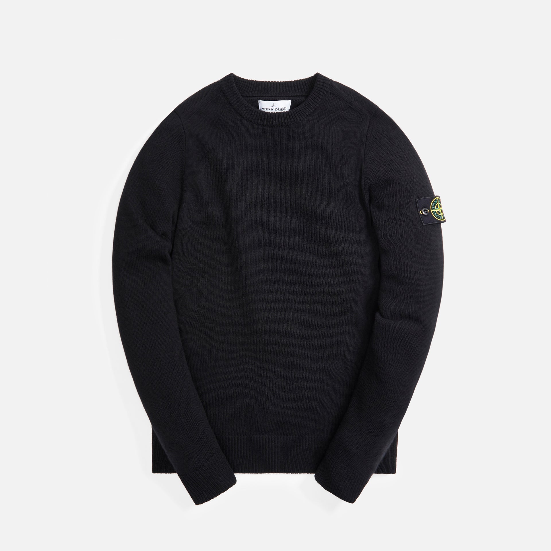 Stone Island Lambswool Naslan Crewneck Sweater - Black