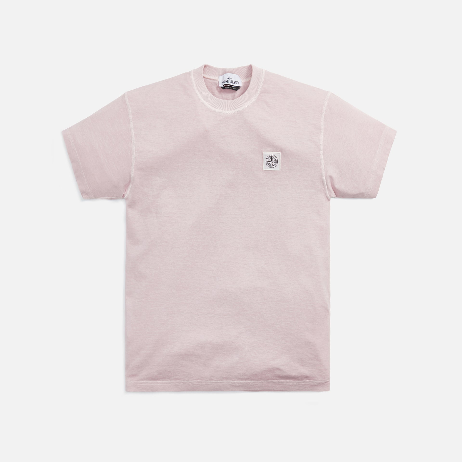 Stone Island Cotton Jersey Garment Dyed Fissato Tee - Rose
