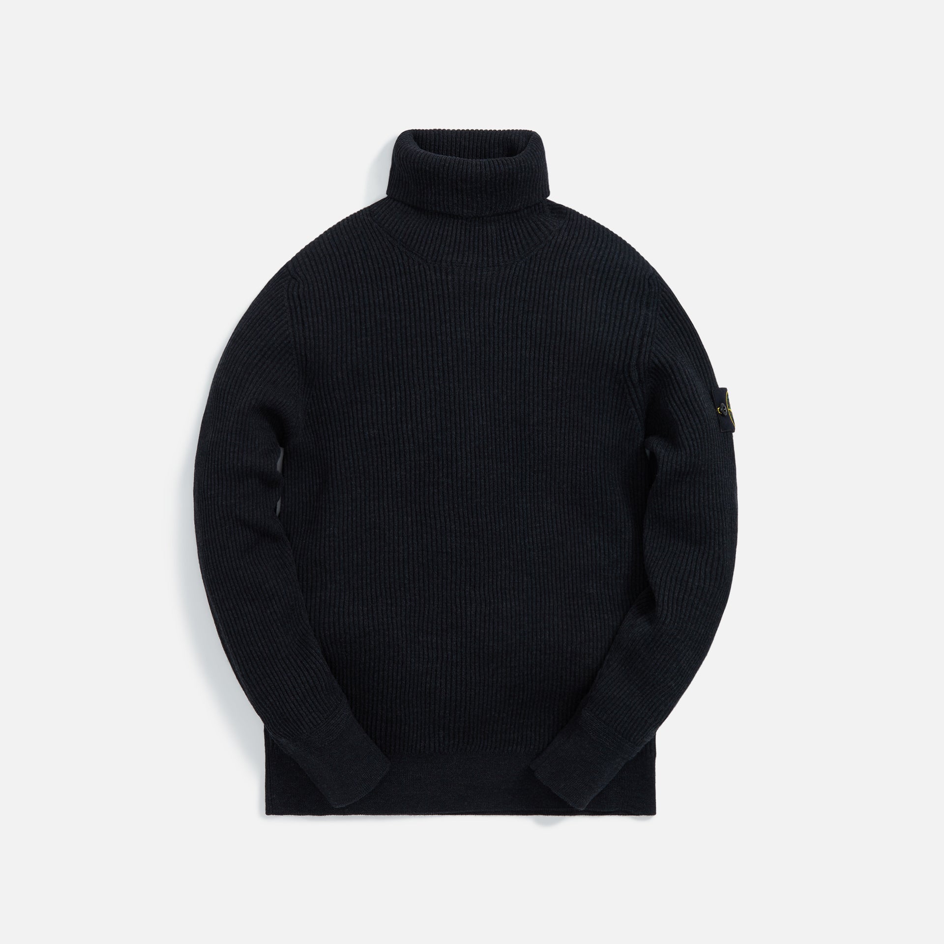 Stone Island Full Rib Wool Turtleneck - Charcoal