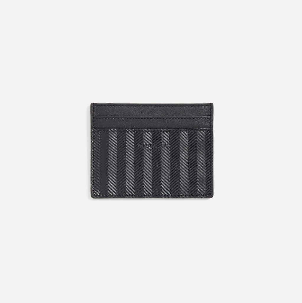 Saint Laurent Credit Card Case Chevron - Dark Beige – Kith