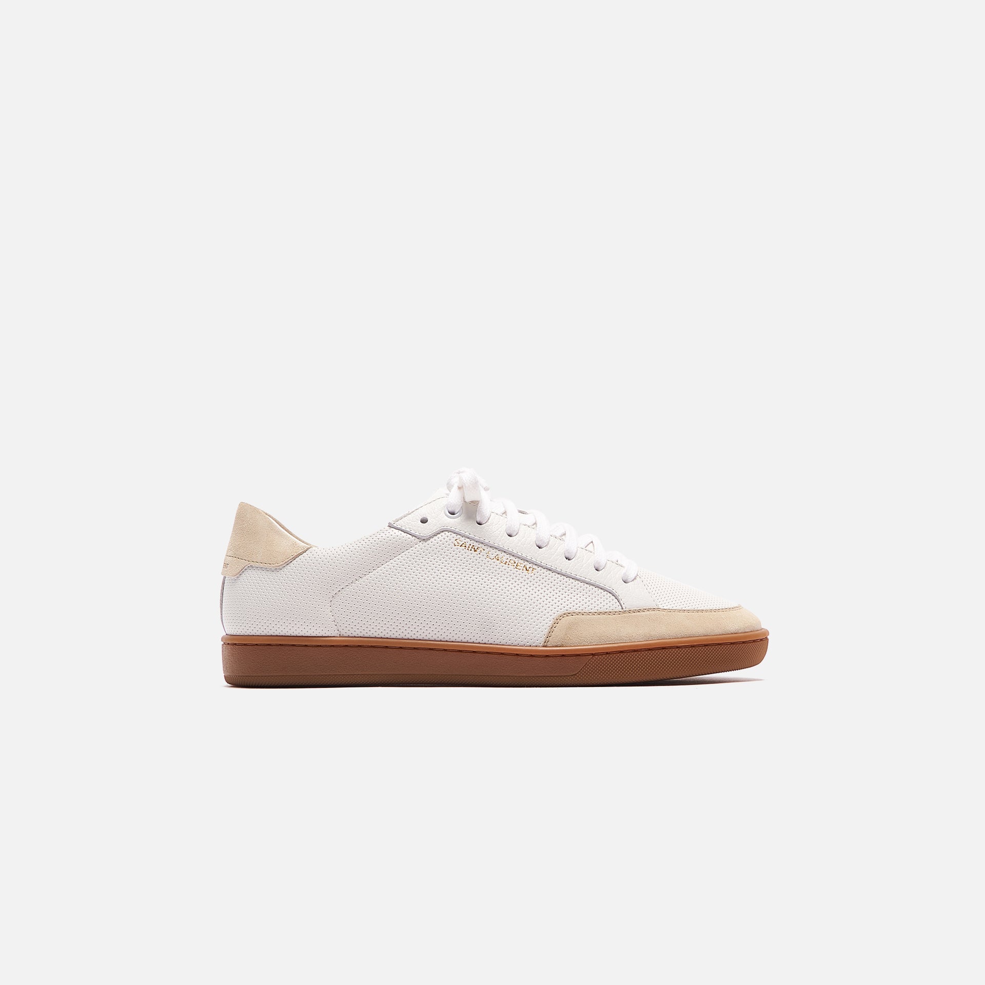 Saint Laurent SL/10 Low Top Sneaker - White / Tan