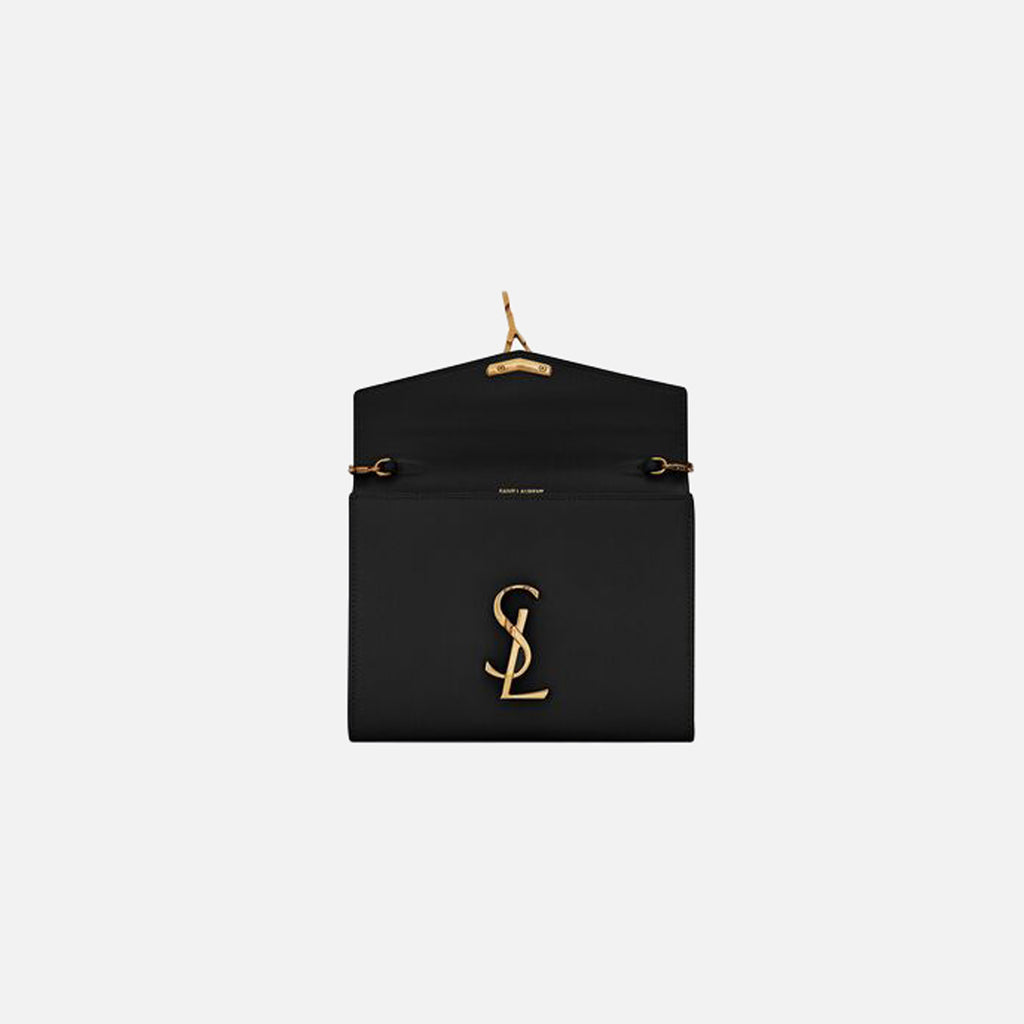 Saint Laurent YSL Tricolor Hardware Chain Wallet - Nero – Kith