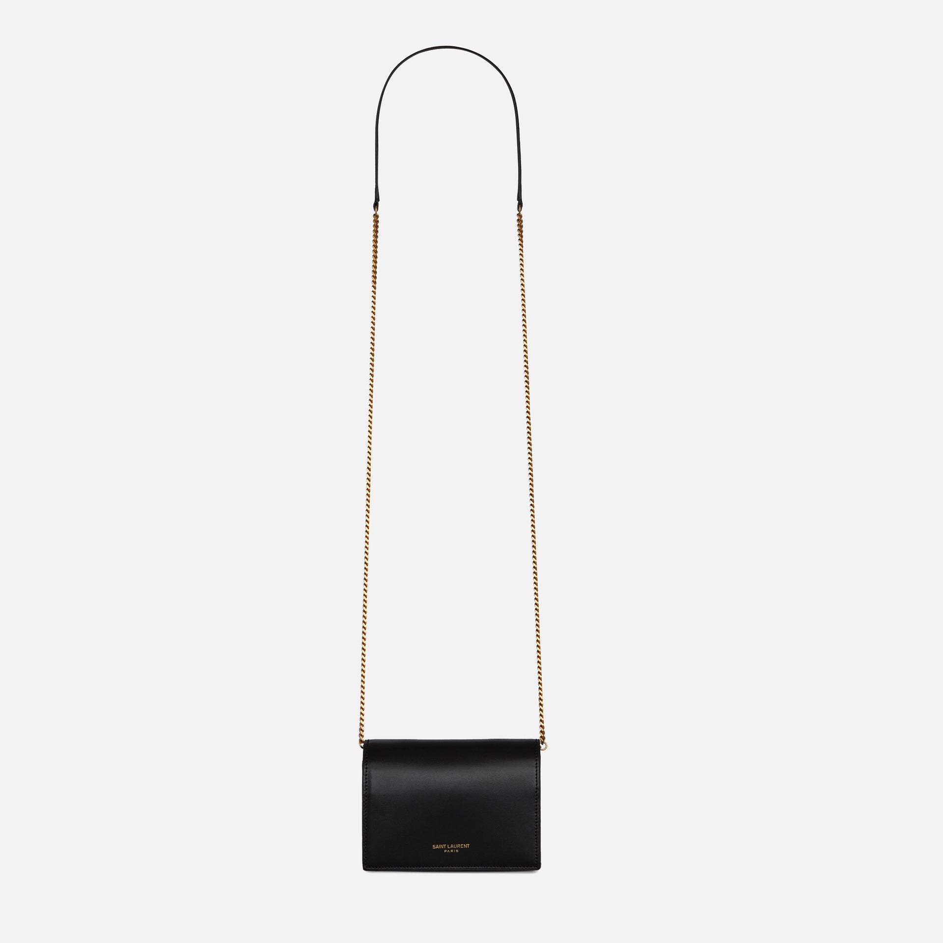 Saint Laurent Card Case On Chain - Black