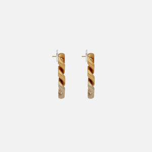 Saint Laurent Earrings 3 Link - Gold