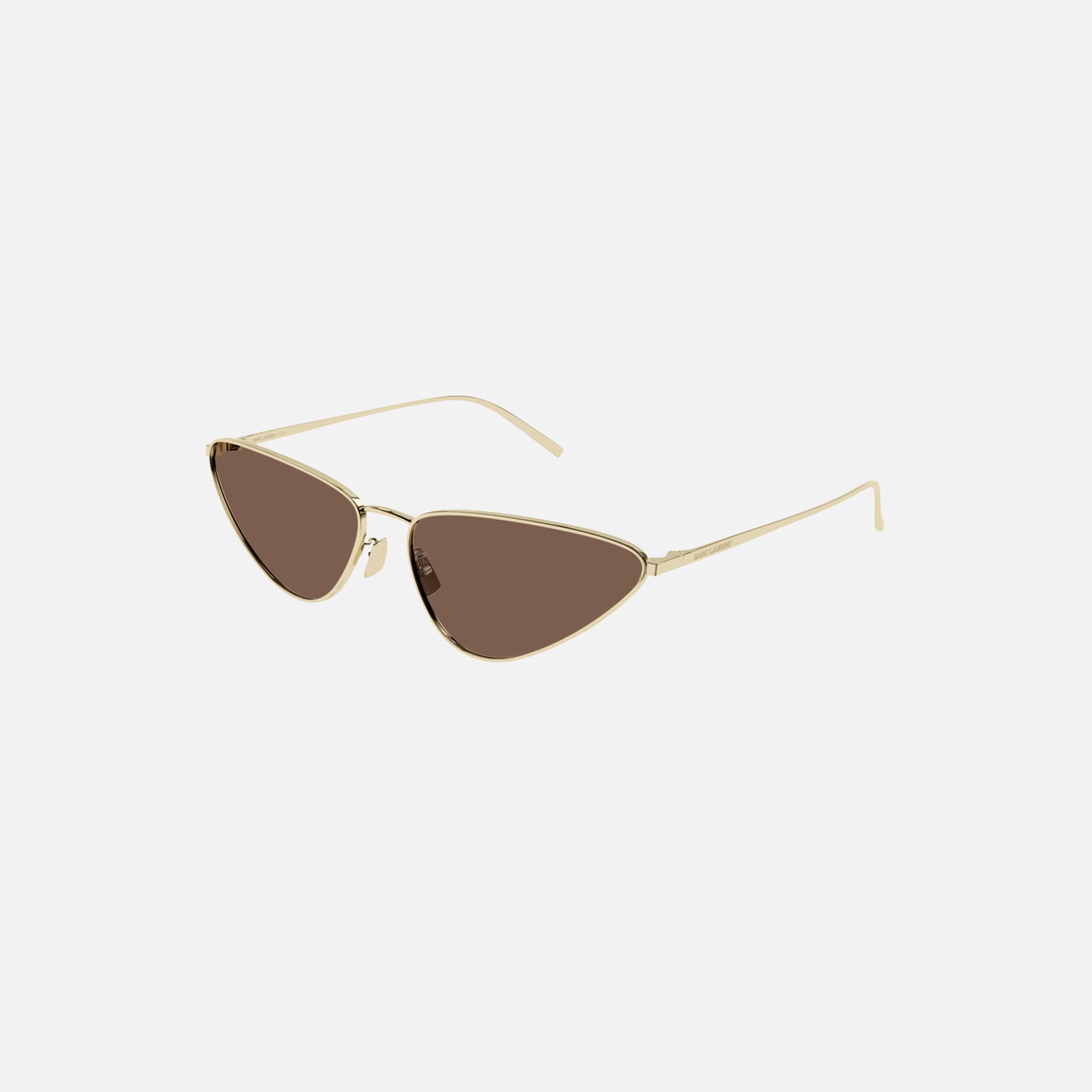 Saint Laurent Sharp Wire Frame Cat Eye - Brown