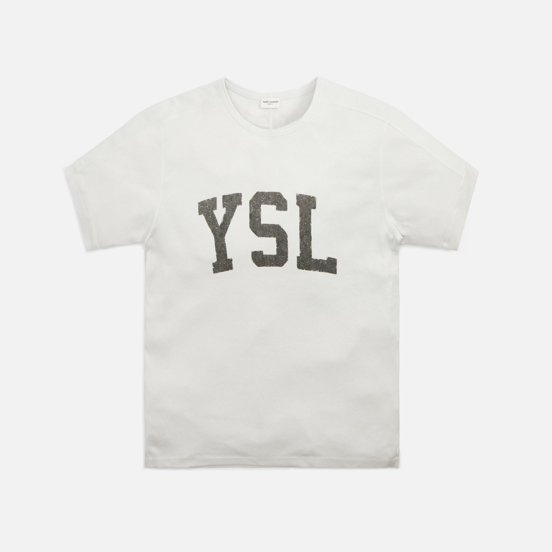 Saint Laurent Tee Col Rond - Dirty Ecru