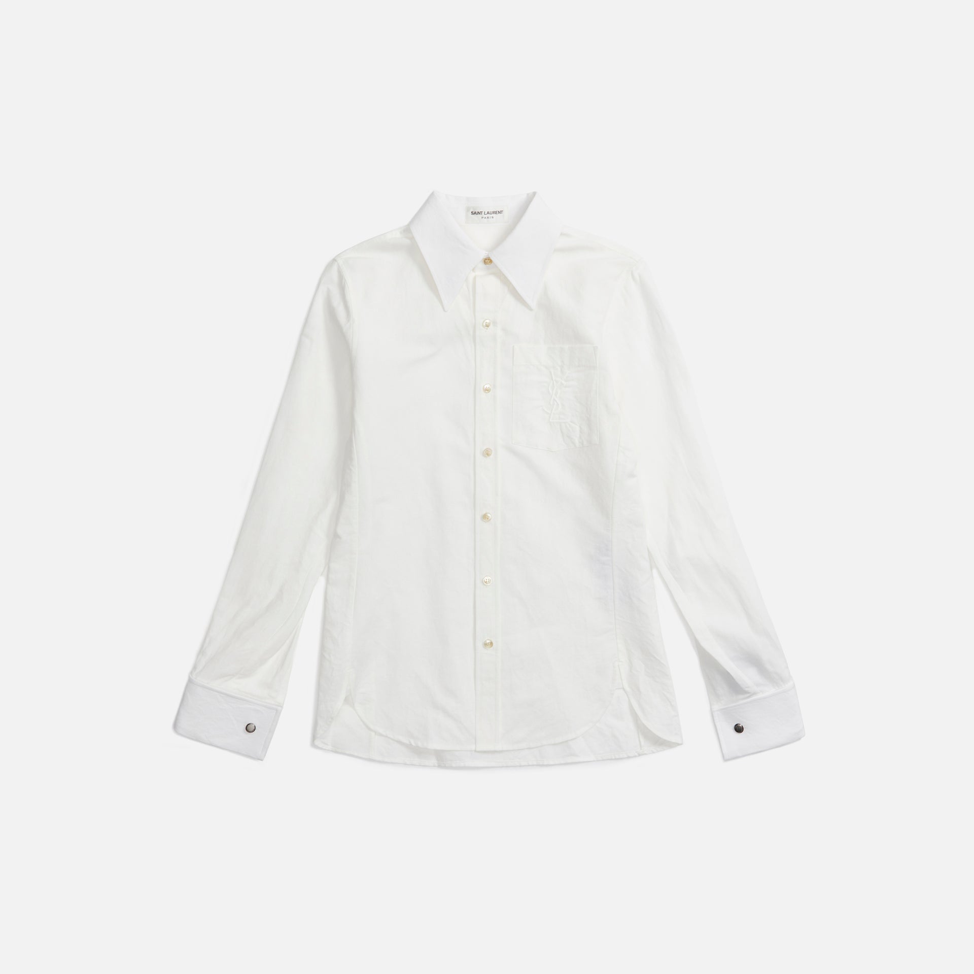 Saint Laurent Chemise Poche Brodee Cassandre - Craie