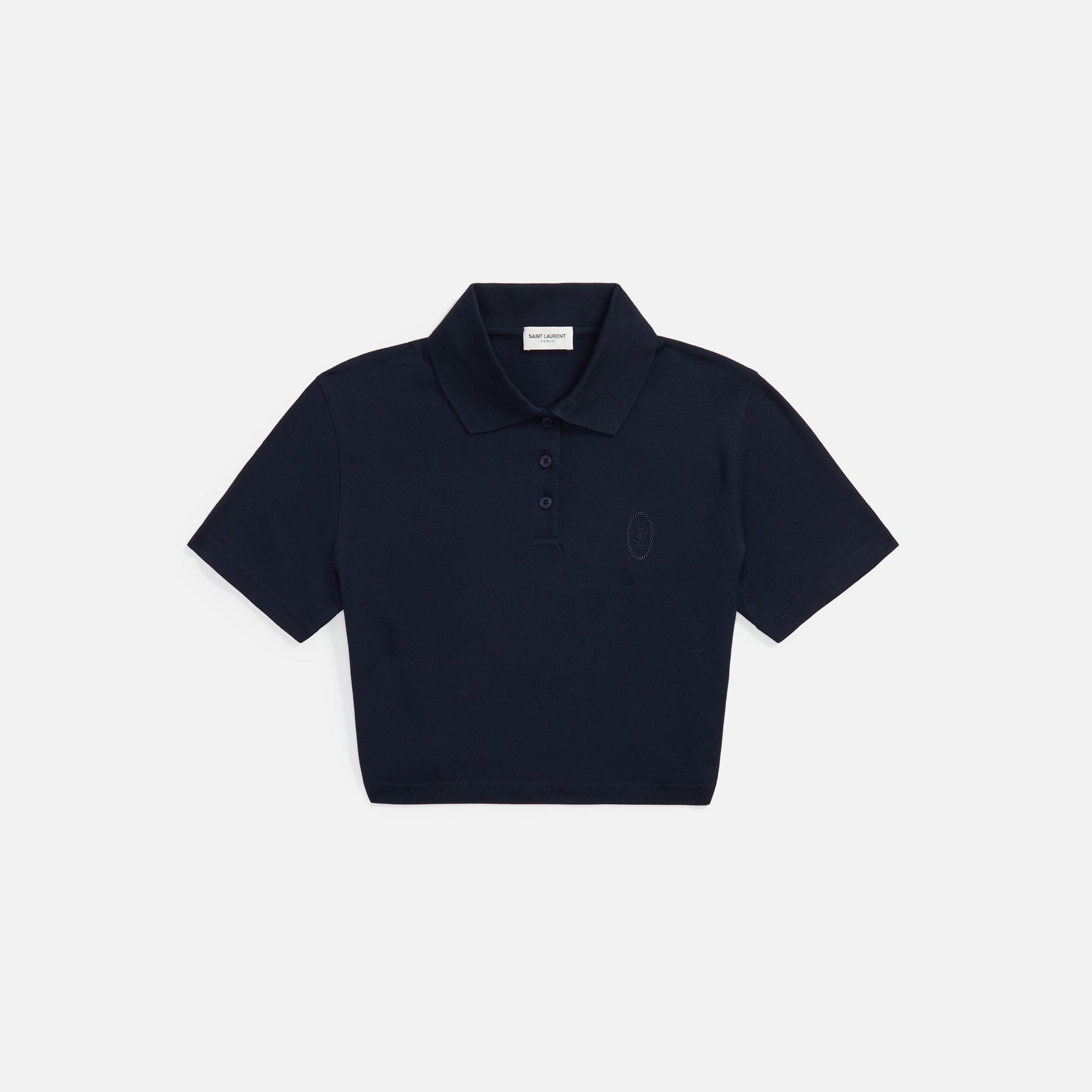 Saint Laurent Polo Cropped - Marine