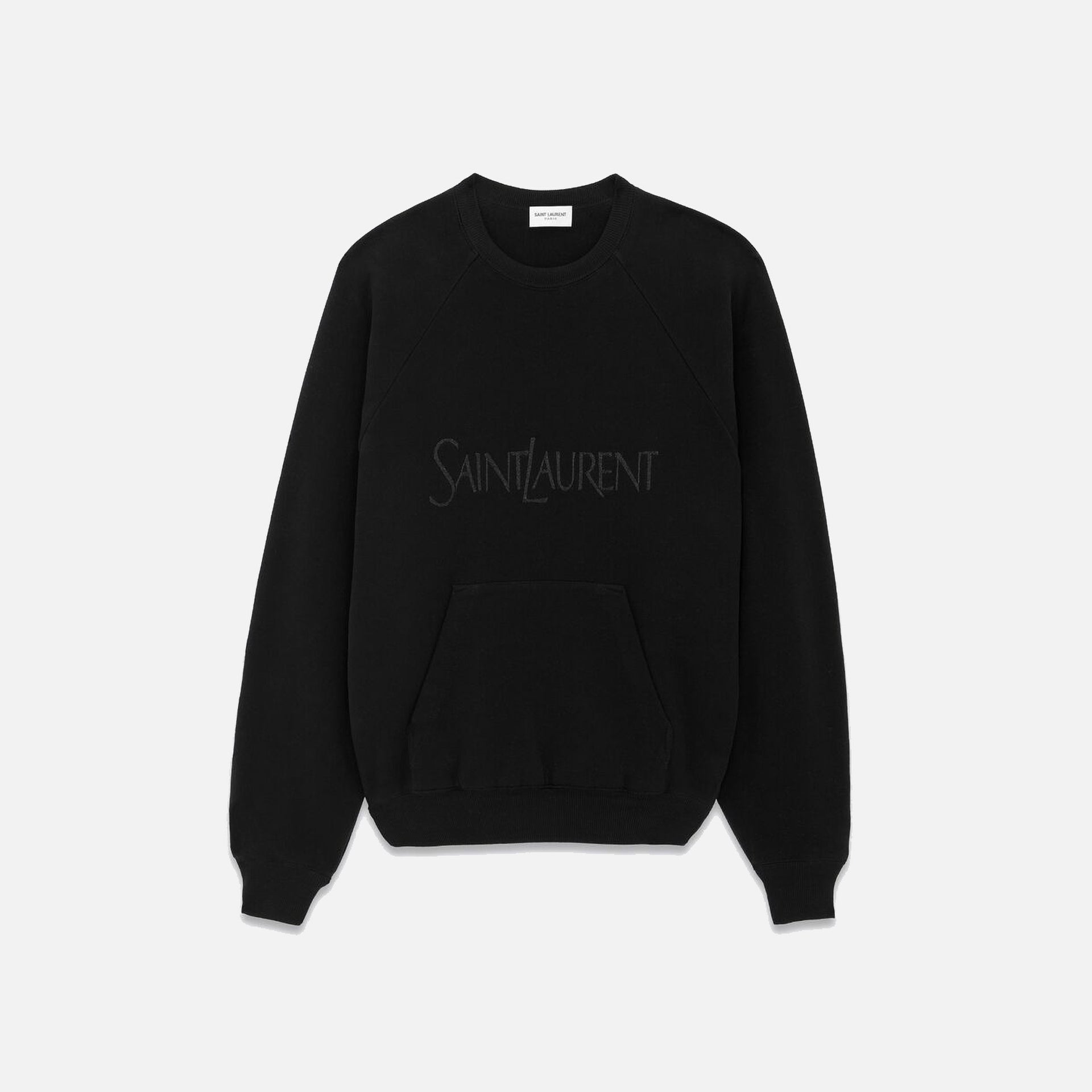 Saint Laurent Col Rond Raglan Sweater- Noir