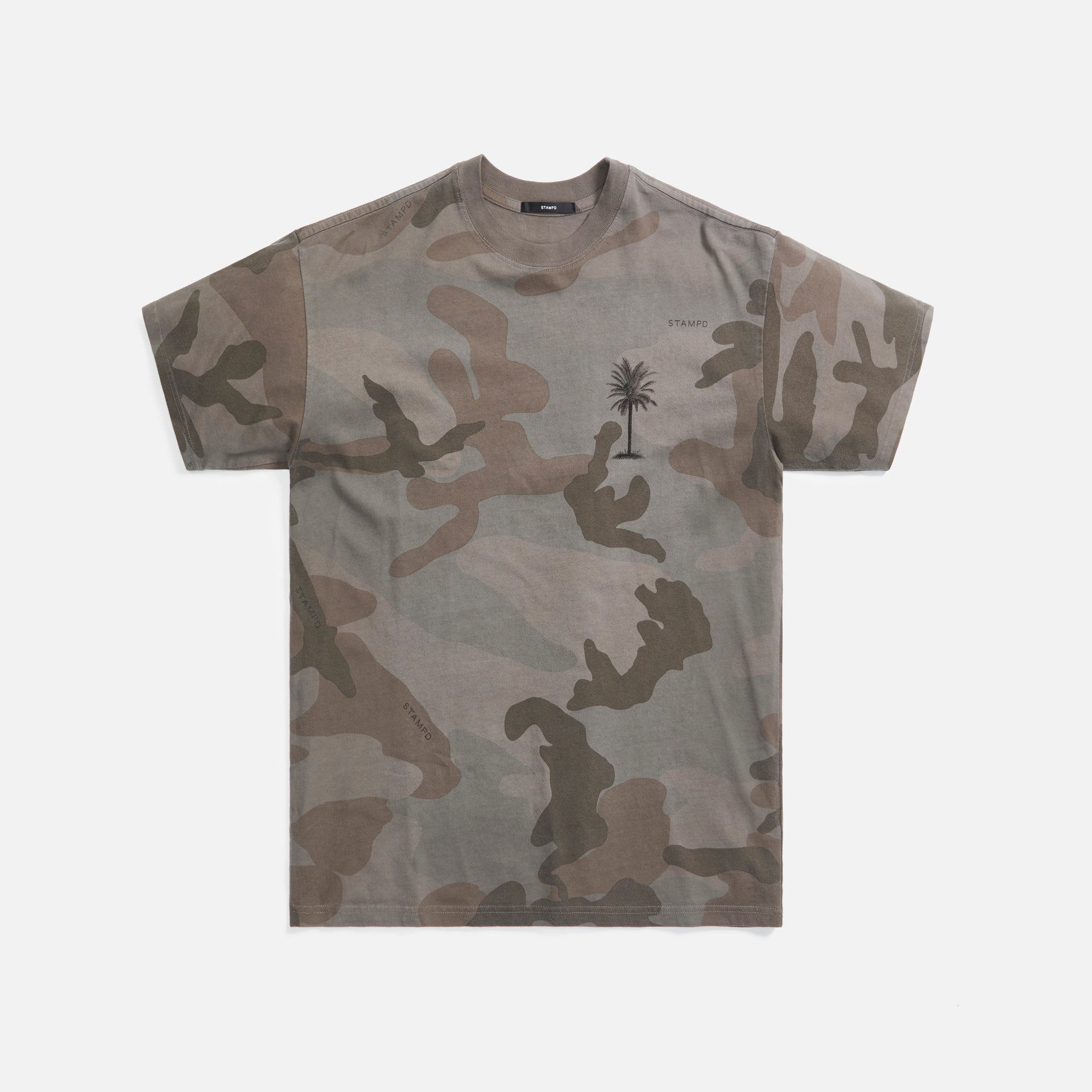 Stampd Camo Palm Relaxed Tee - Dark Camo