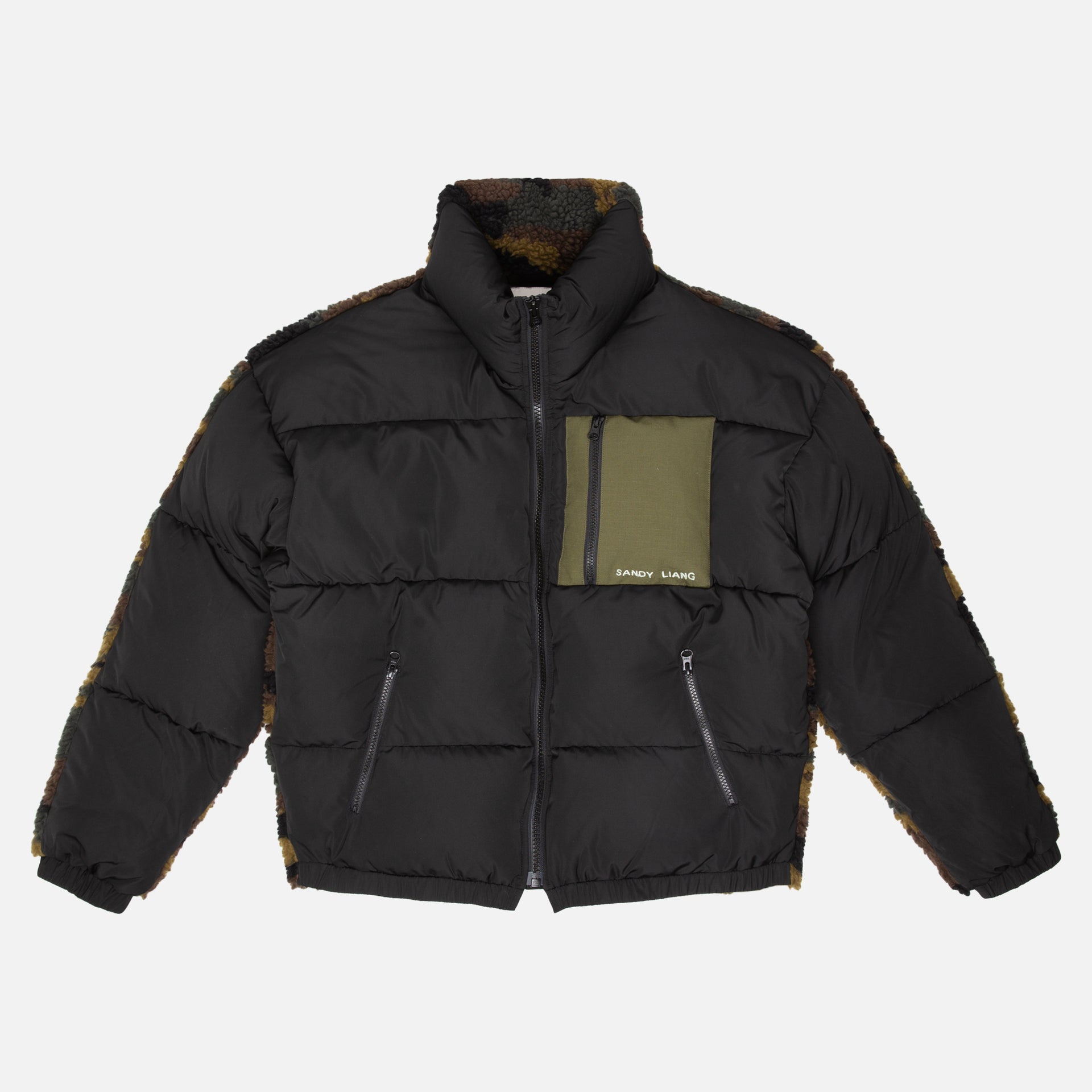 Sandy Liang Catan Puffer - Camo / Black