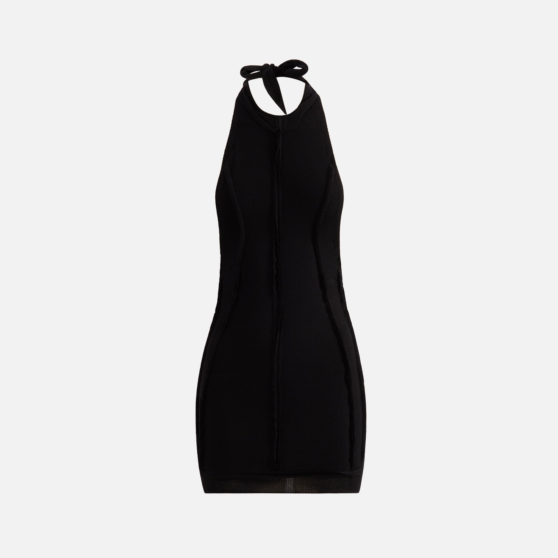 Sami Miro Vintage Open Seam Low Back Halter Dress - Black