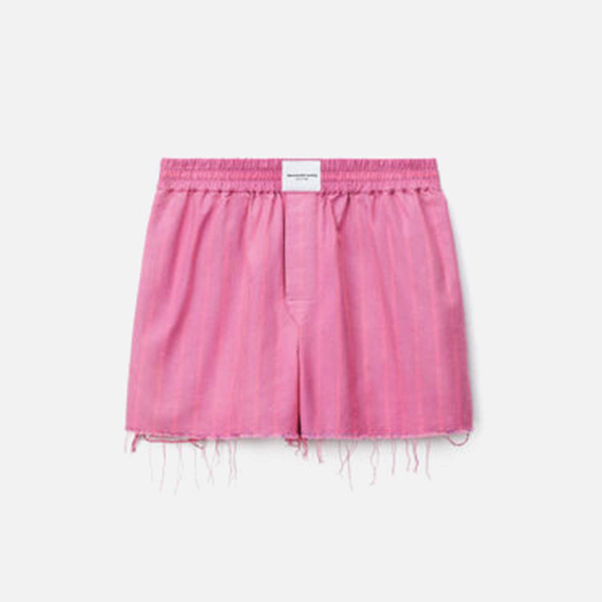 Alexander Wang Classic Boxer Shorts with Raw Hem - Joker Pink