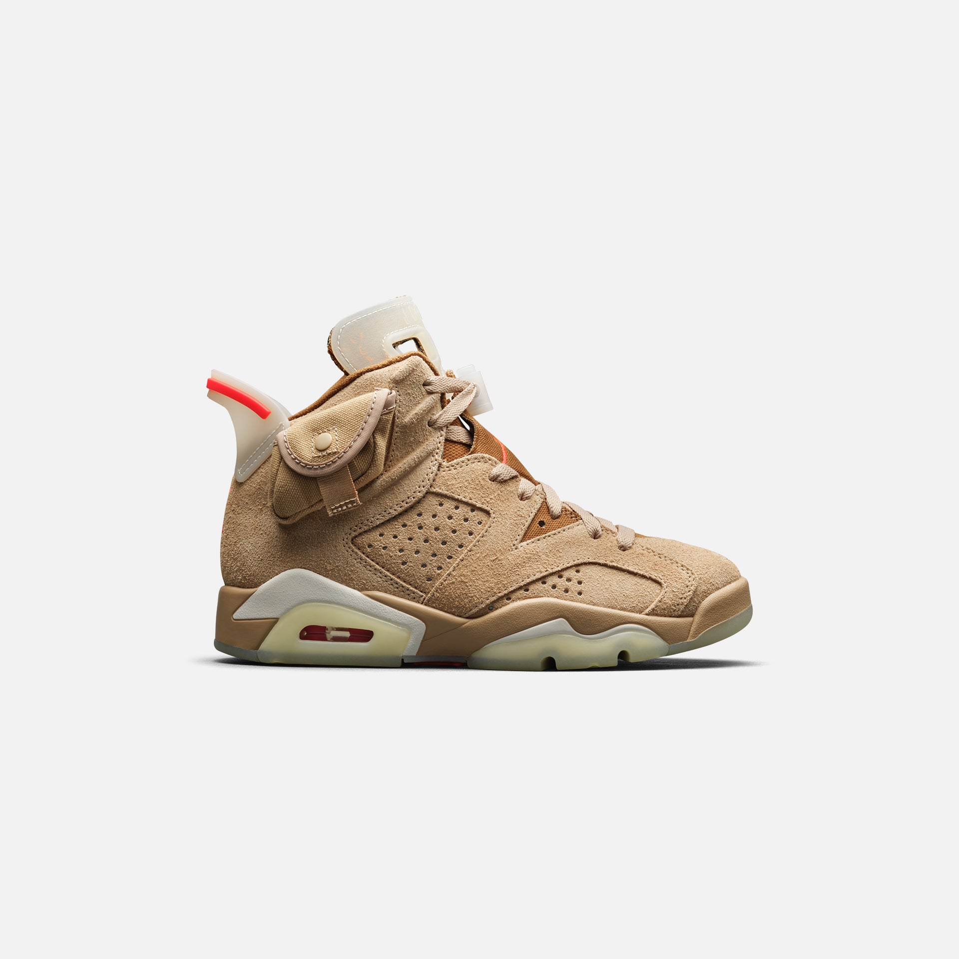 Nike x Travis Scott Air Jordan 6 Retro - British Khaki / Sail / Bright Crimson