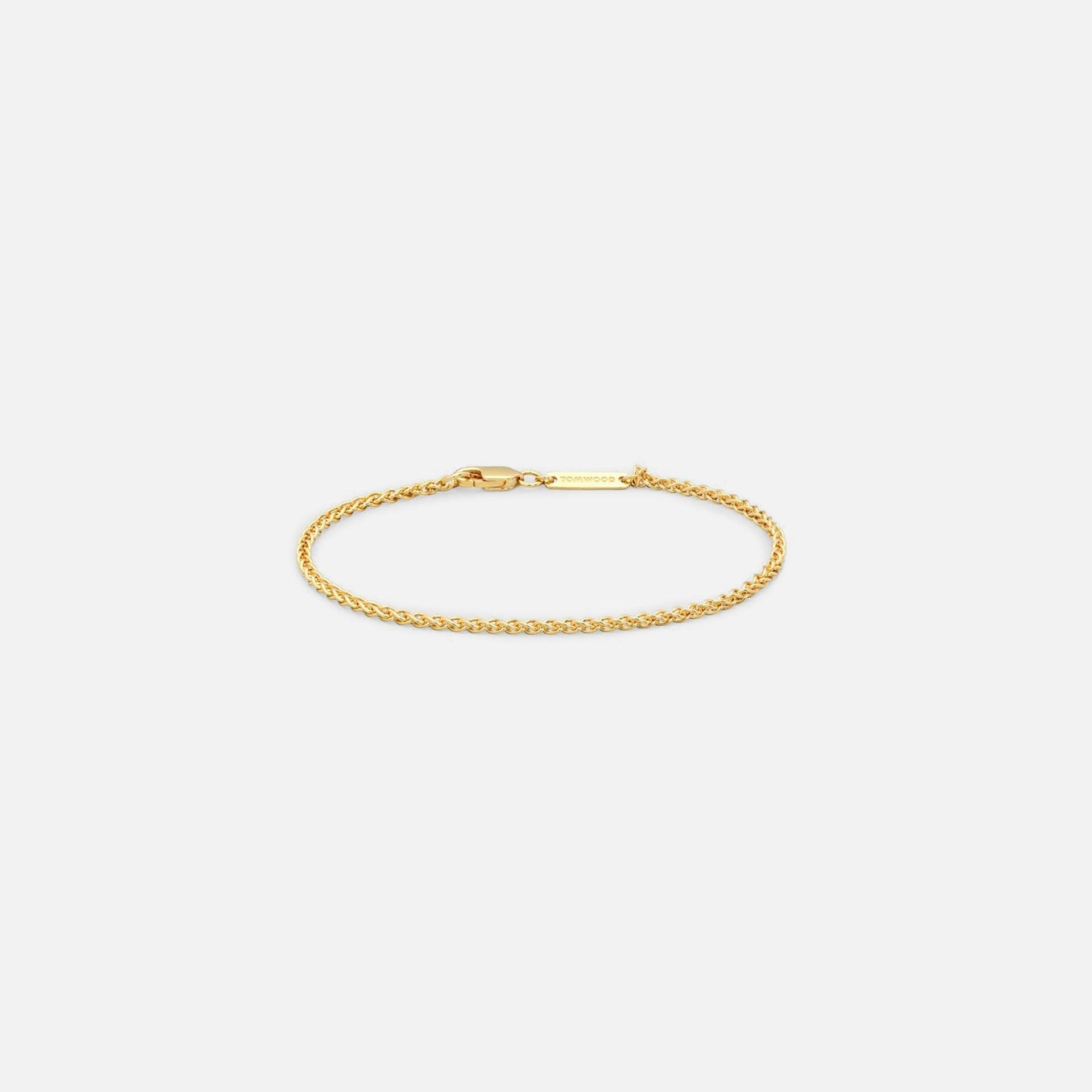Tom Wood Spike Bracelet Gold 7 inch - Gold