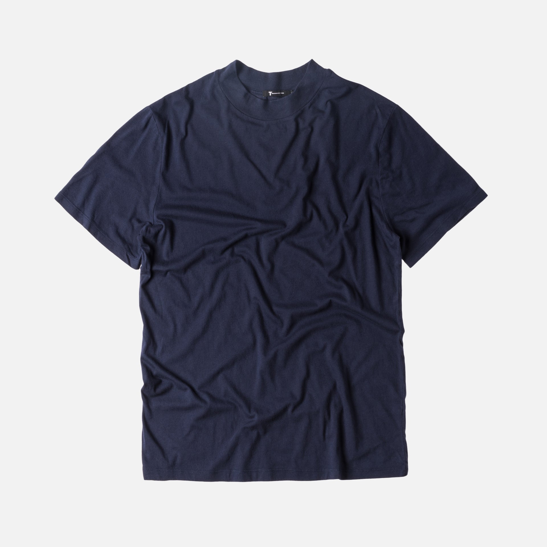 T by Alexander S/S High Crewneck Tee - Officer Blue