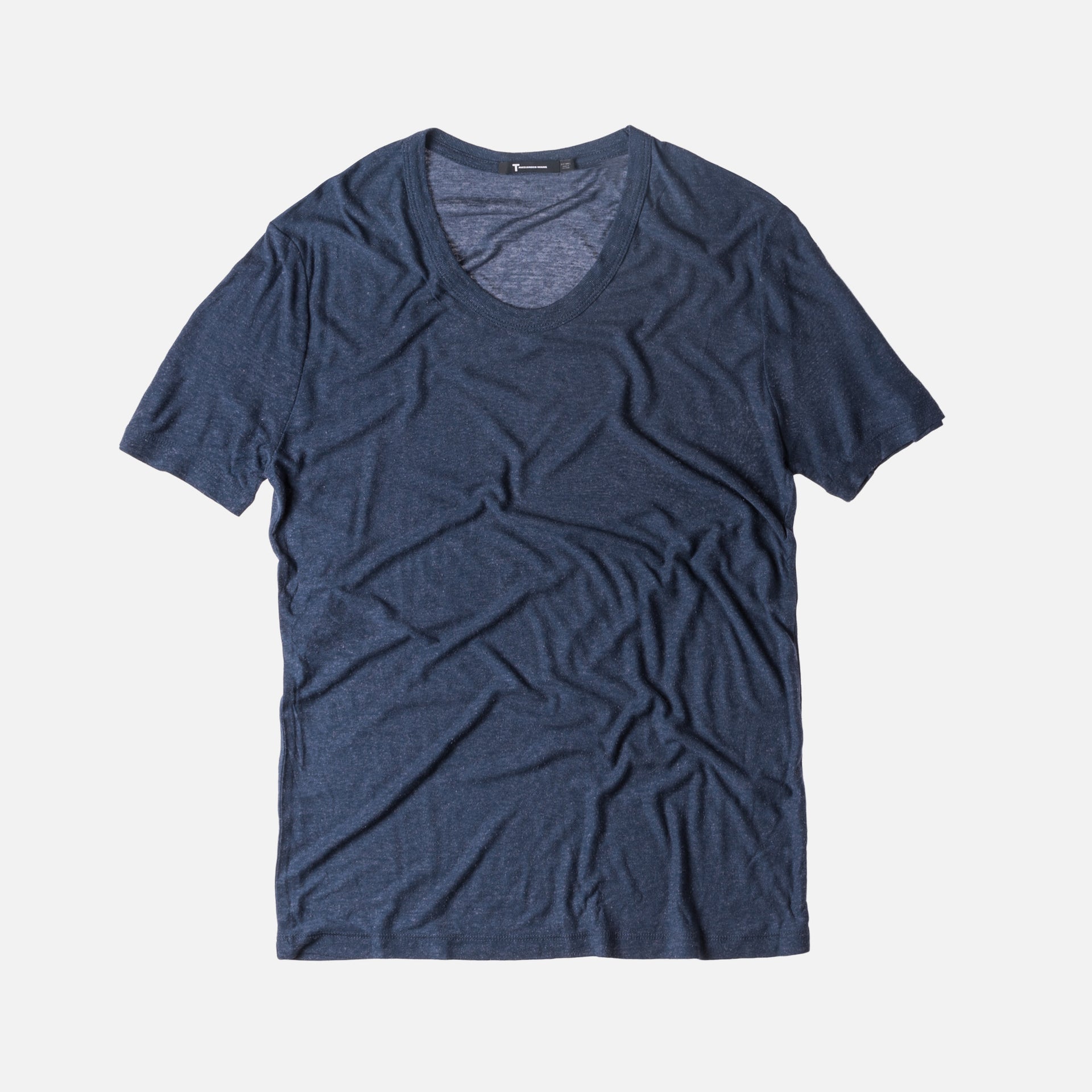 T by Alexander Slub Rayon Tee - Officer Blue