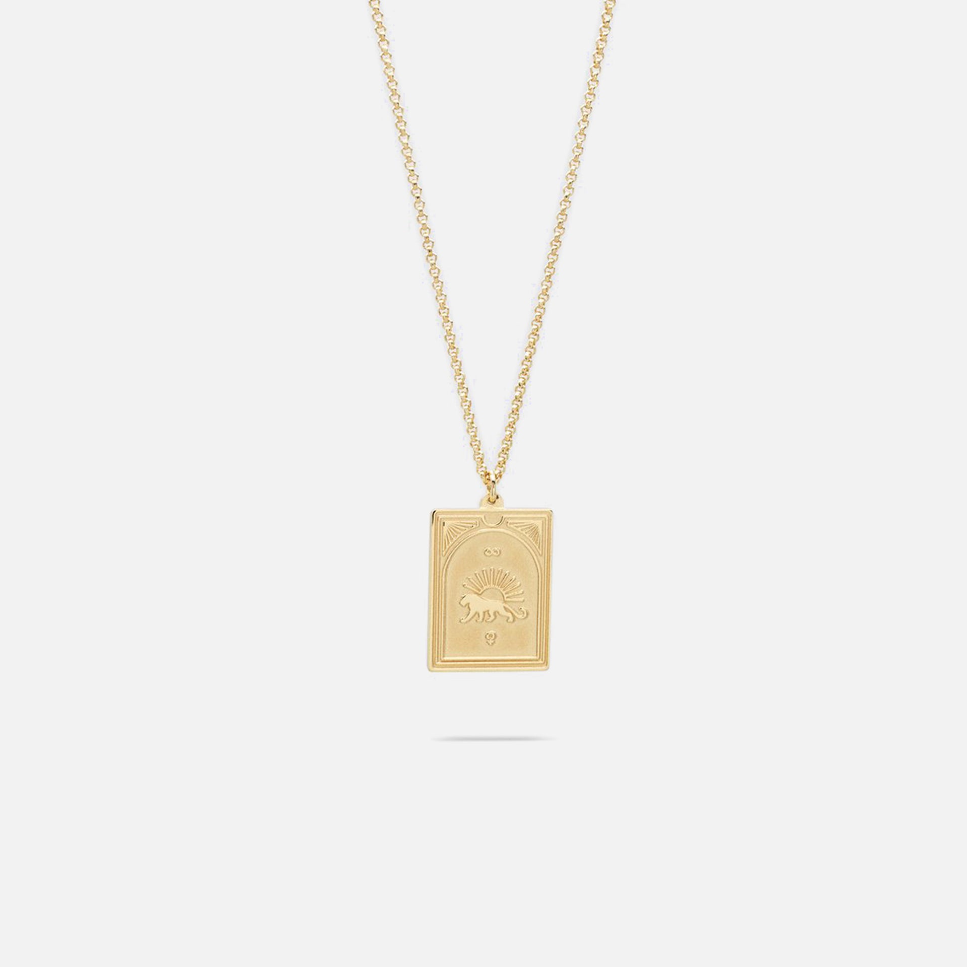 Tom Wood Tarot Strength Pendant - Gold