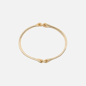 Maor Unity Curb 3MM Bangle in Yellow Gold - Gold