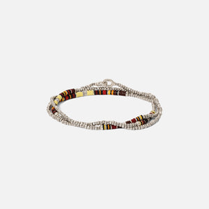 Maor Shine #35 Necklace/Bracelet Light Yellow Pattern Beads - Silver / Light Yellow