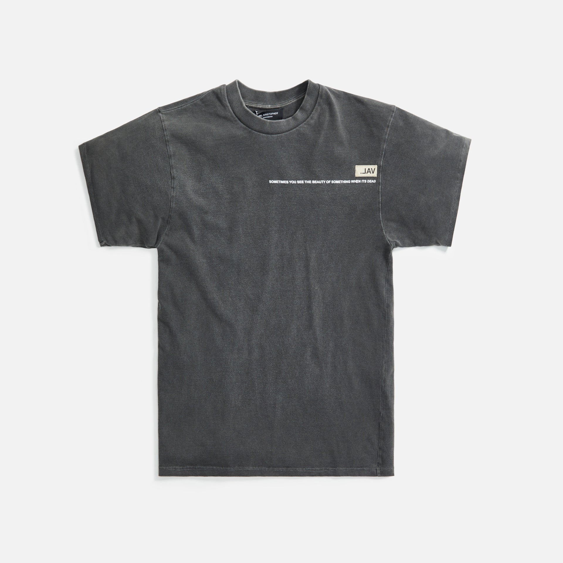 Val Kristopher Basic Logo Tee - Washed Black