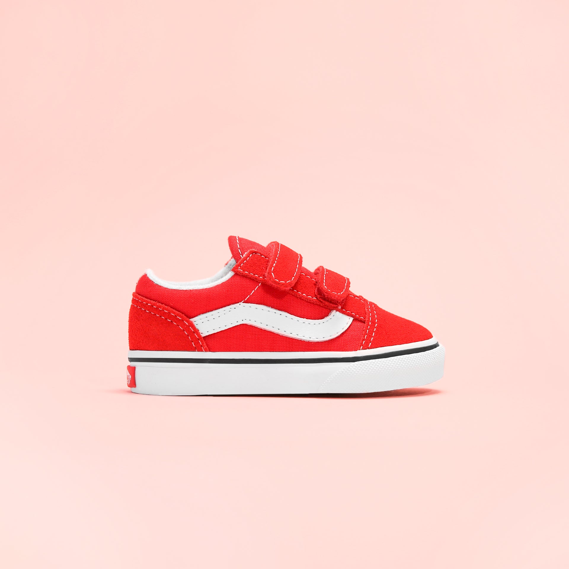 Vans Toddler Old Skool V - Racing Red / True White