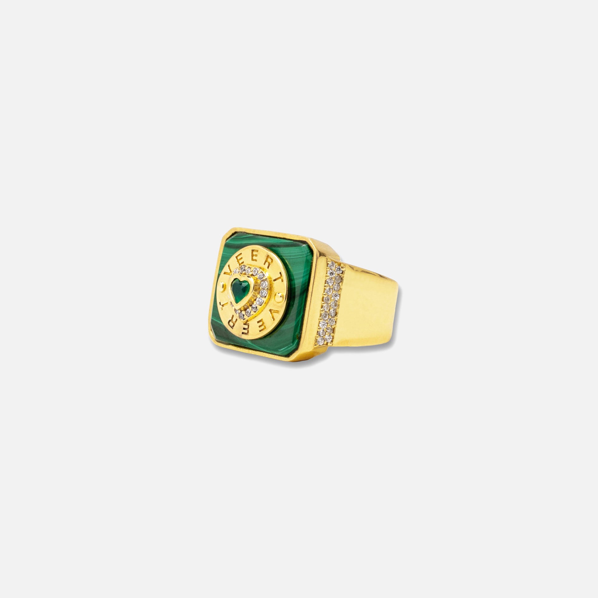 VEERT Malachite Onyx Signature Ring - Green