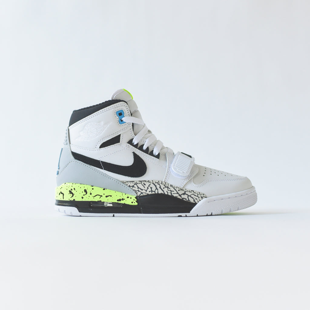 Nike Air Jordan Legacy 312 White Black Volt Vivid Blue Kith