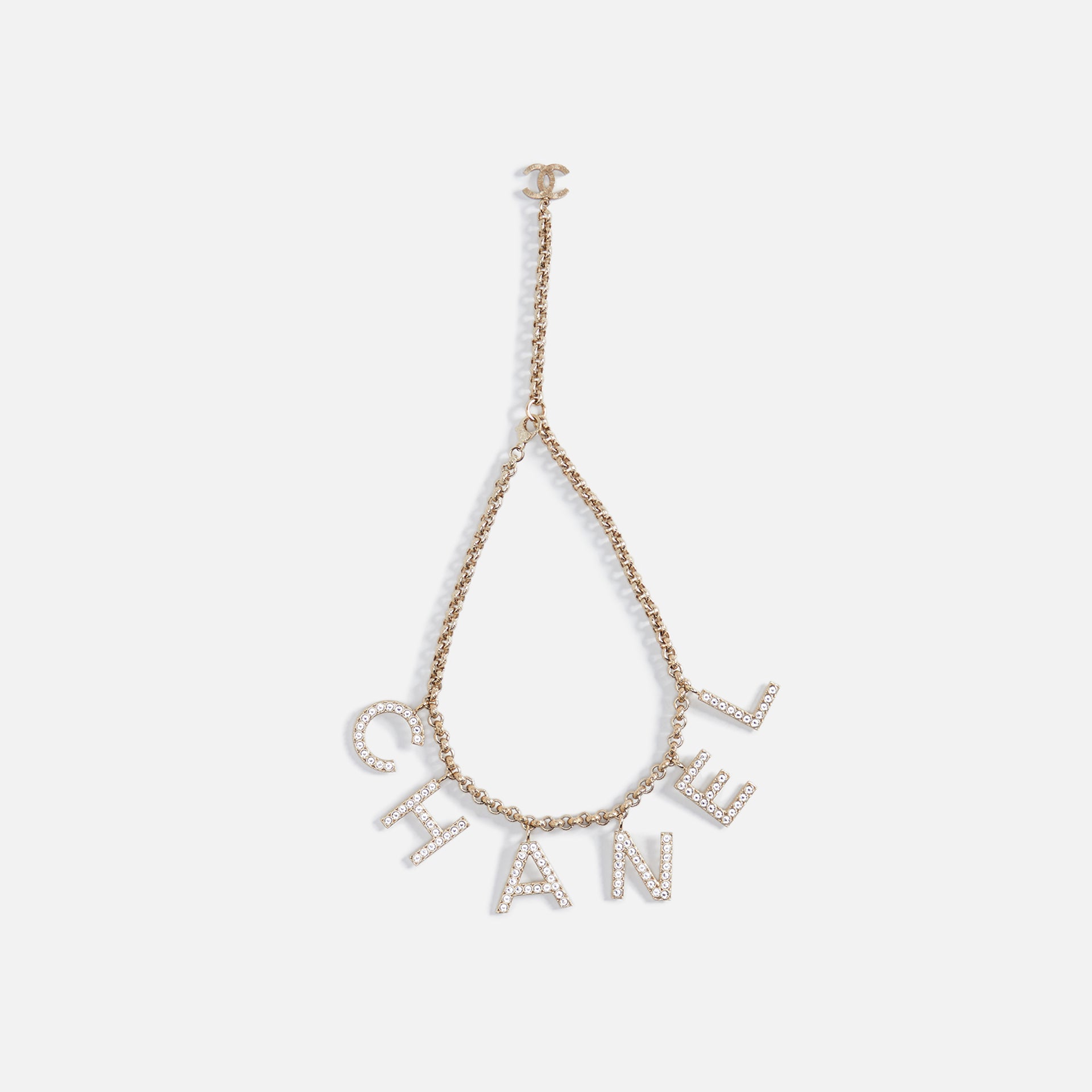WGACA Chanel 2019 Crystal Necklace - Gold