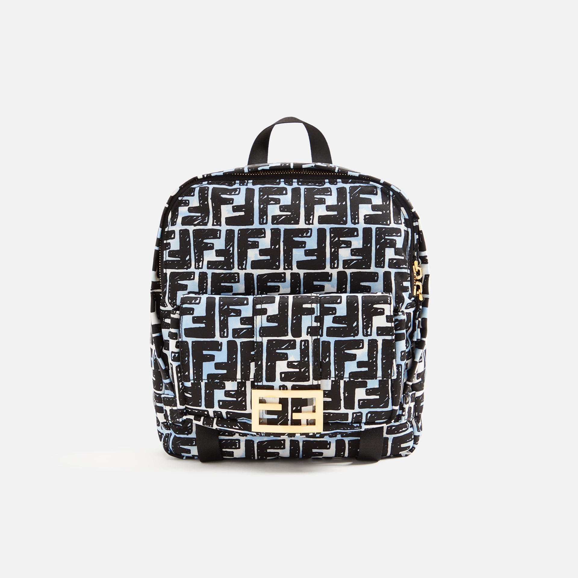 WGACA Fendi Nylon Logo Printed Backpack - Multi