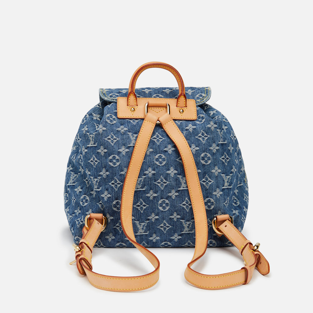 WGACA LV Monogram Backpack Sacados GM in Denim - Blue – Kith