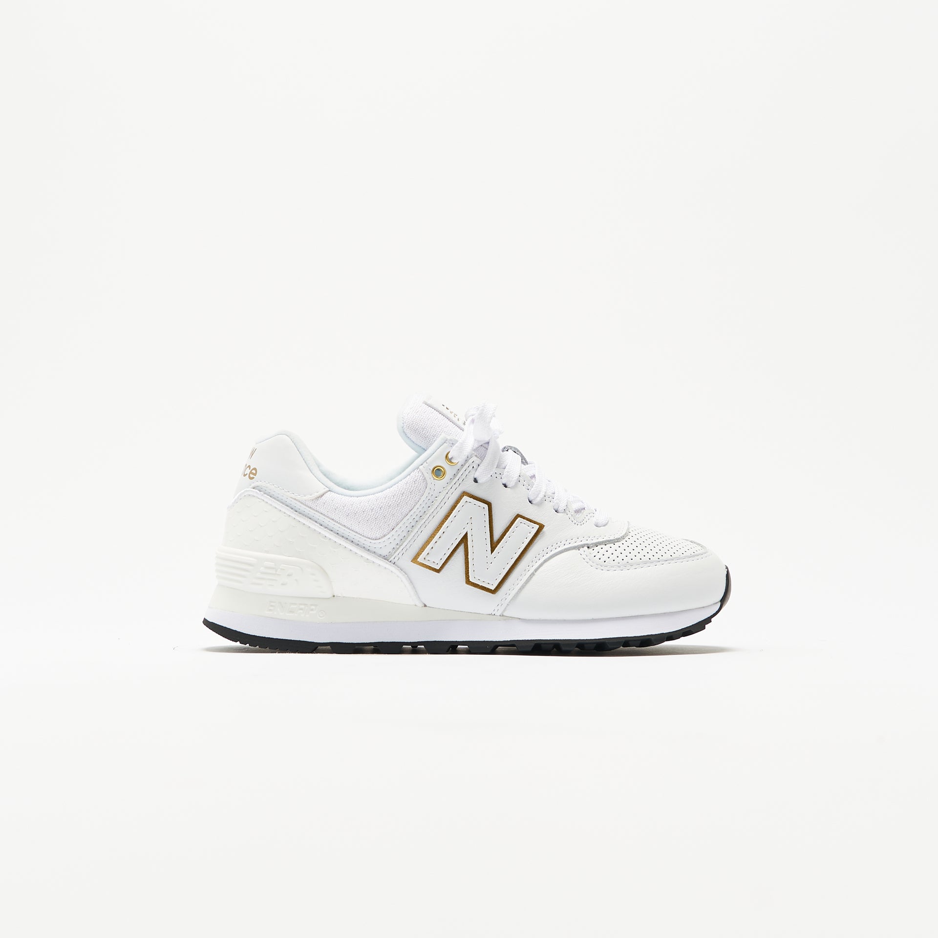 New Balance WMNS 574 - White / Metallic Gold