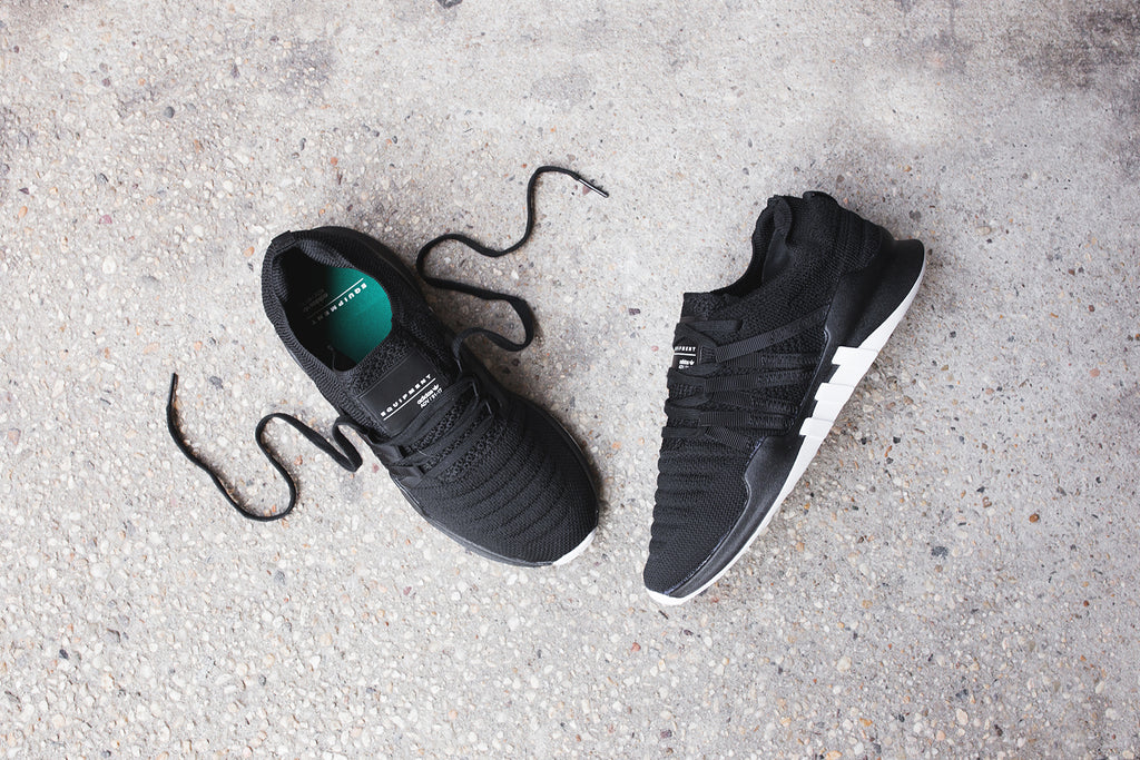 Adidas originals eqt racing adv primeknit sneakers in black Clearance
