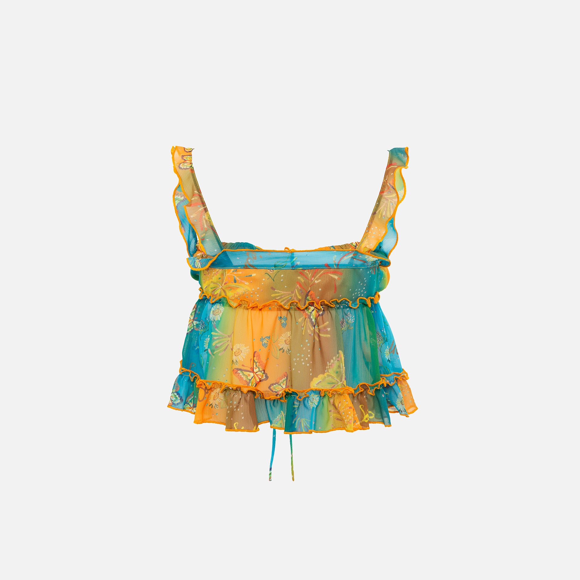 Siedres Calia Tie Front Top - Multi Print