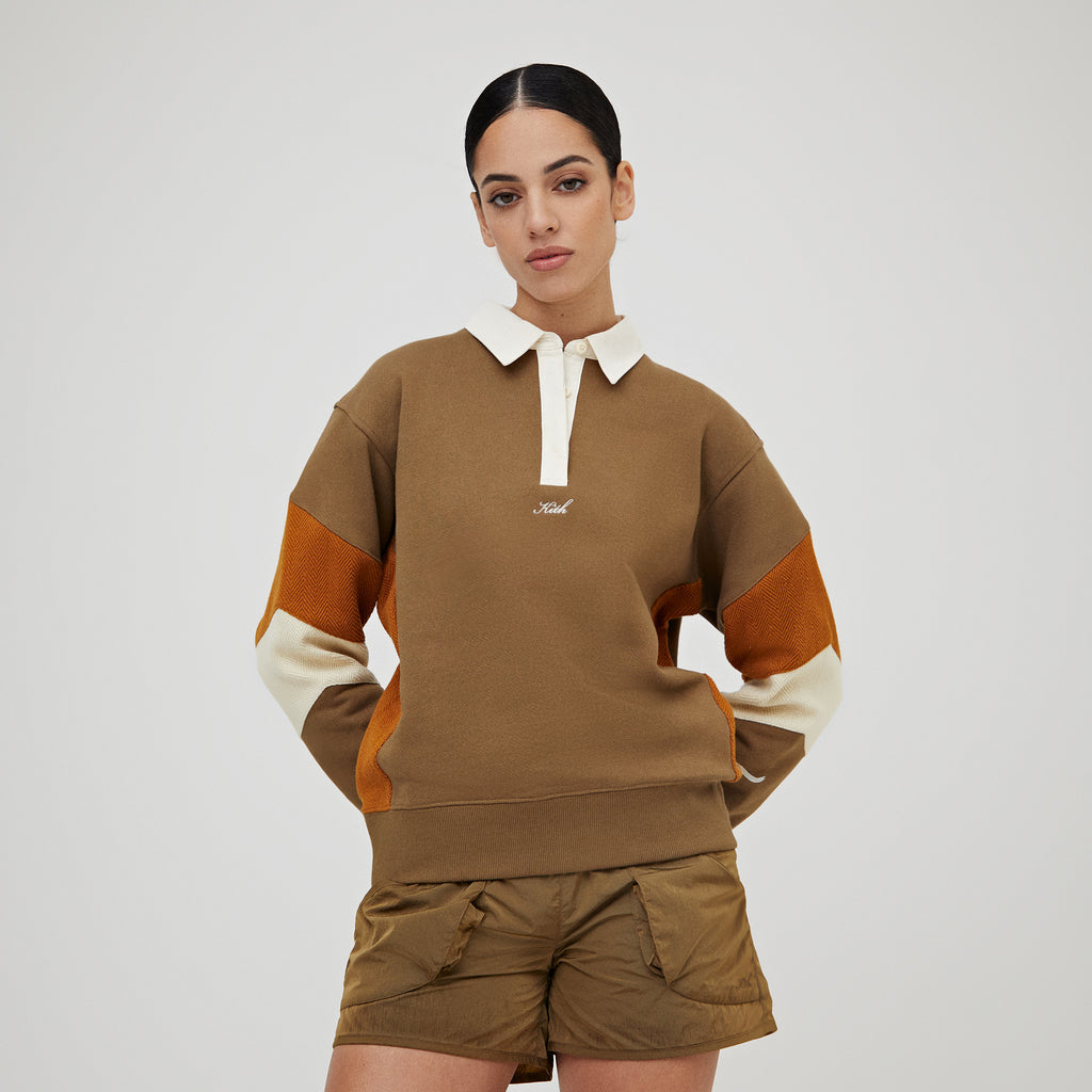 Kith Women Emery Herringbone Terry Rugby Shirt - Shed