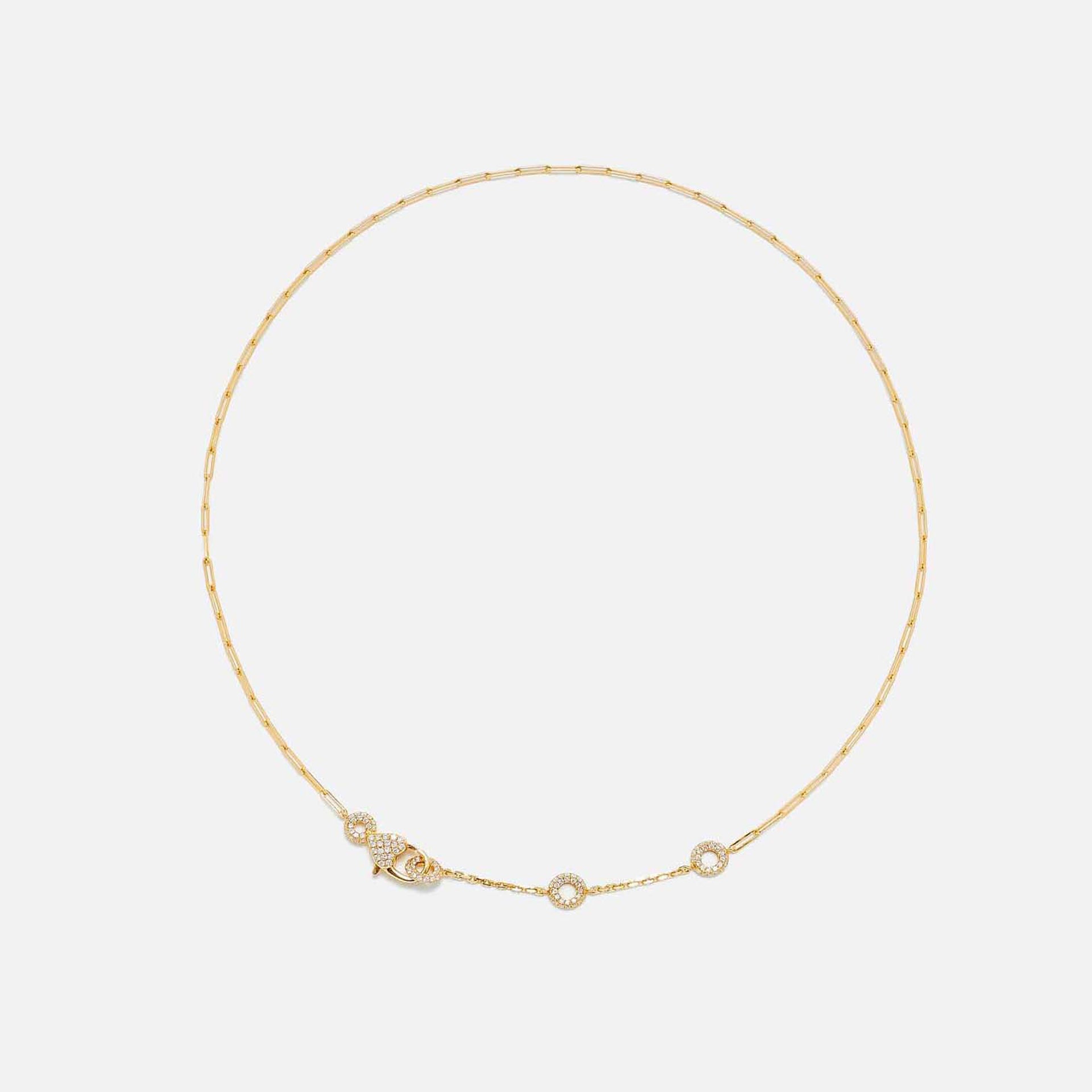 Yvonne Leon Solitaire Donut Necklace in 18K Yellow Gold - Yellow Gold