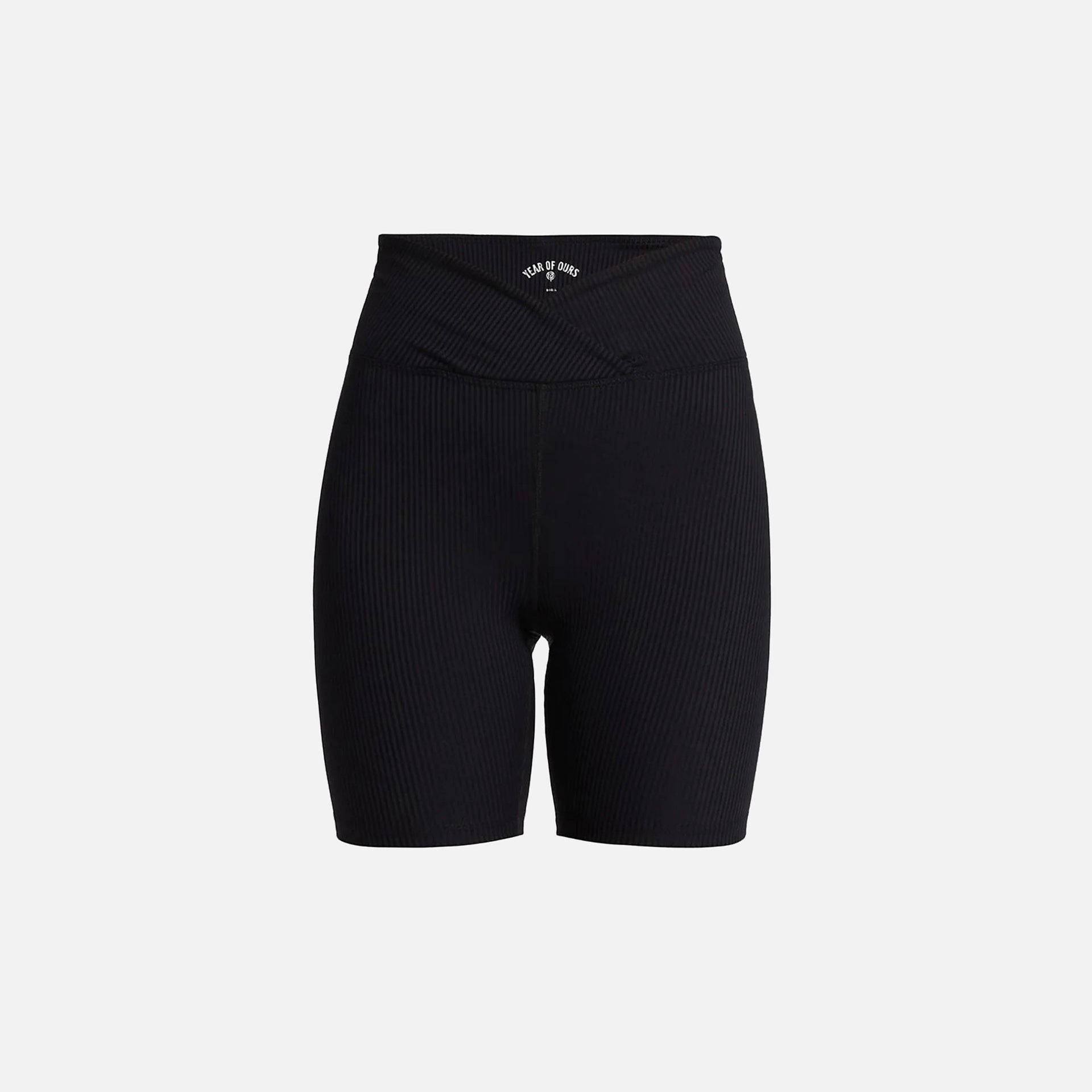 Year of Ours Ribbed V Waist Biker Short - Black