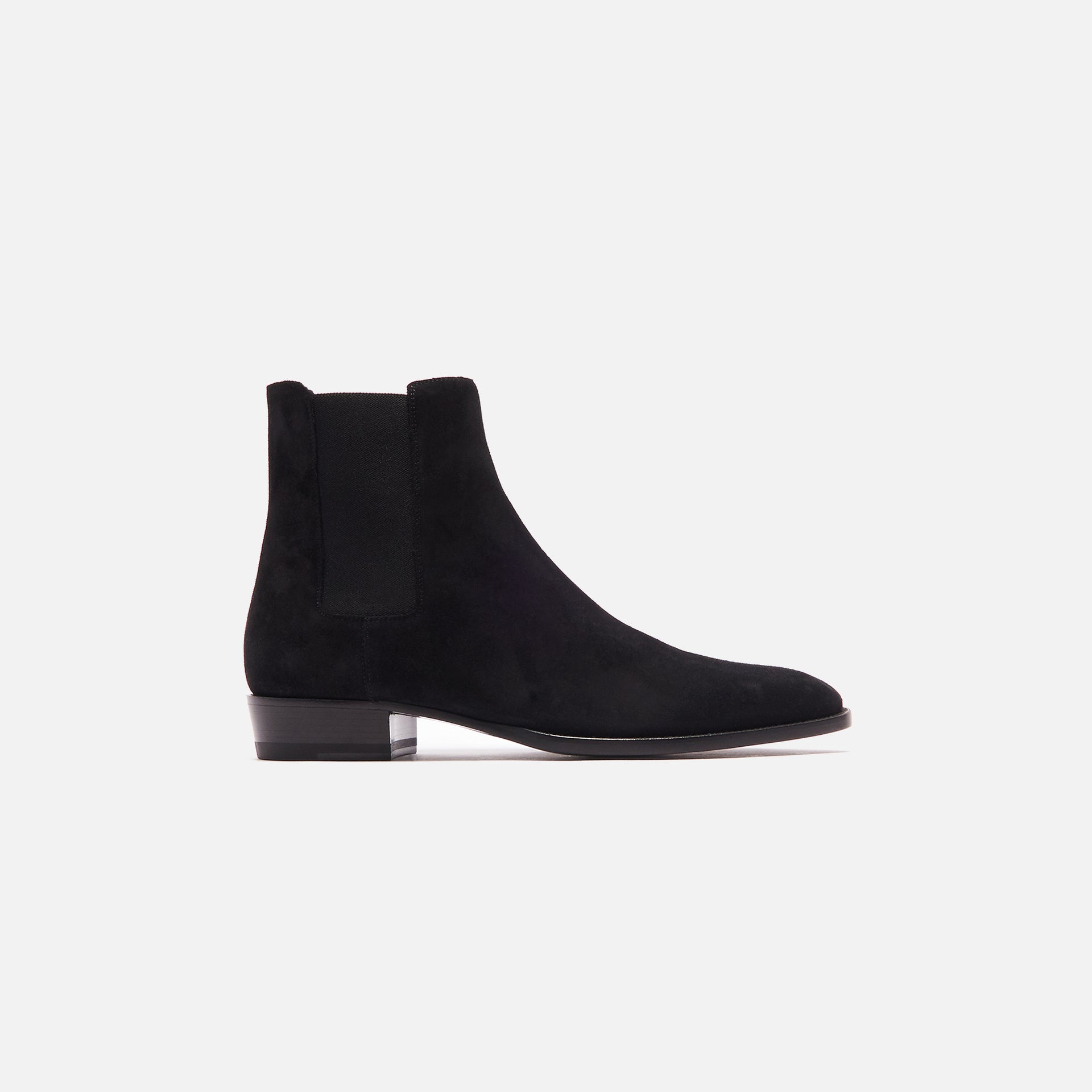 Saint Laurent Mid Heel Leather Upp - Nero Black