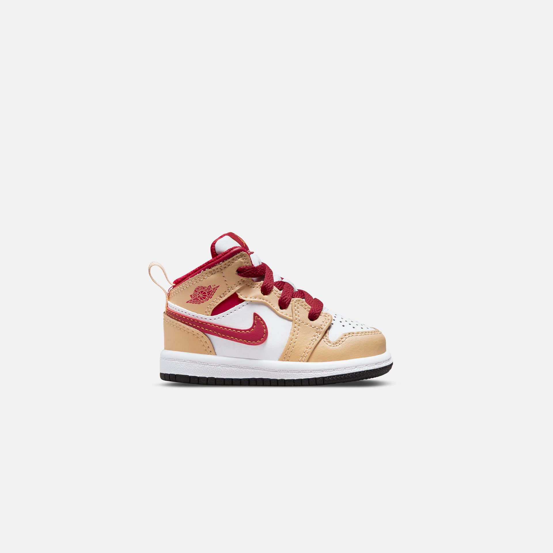 Nike Air Jordan 1 Mid - White Onyx / White / Cardinal Red / Black