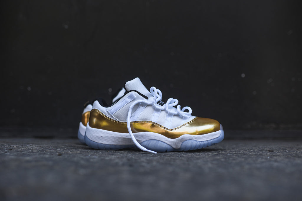 Nike Air Jordan XI Retro Low - Gold / White / Black – Kith