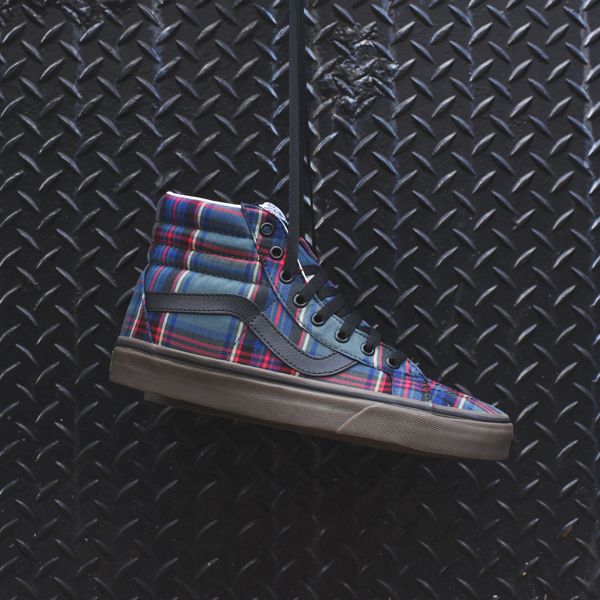 Vans Sk8-Hi - Green Plaid / Gum