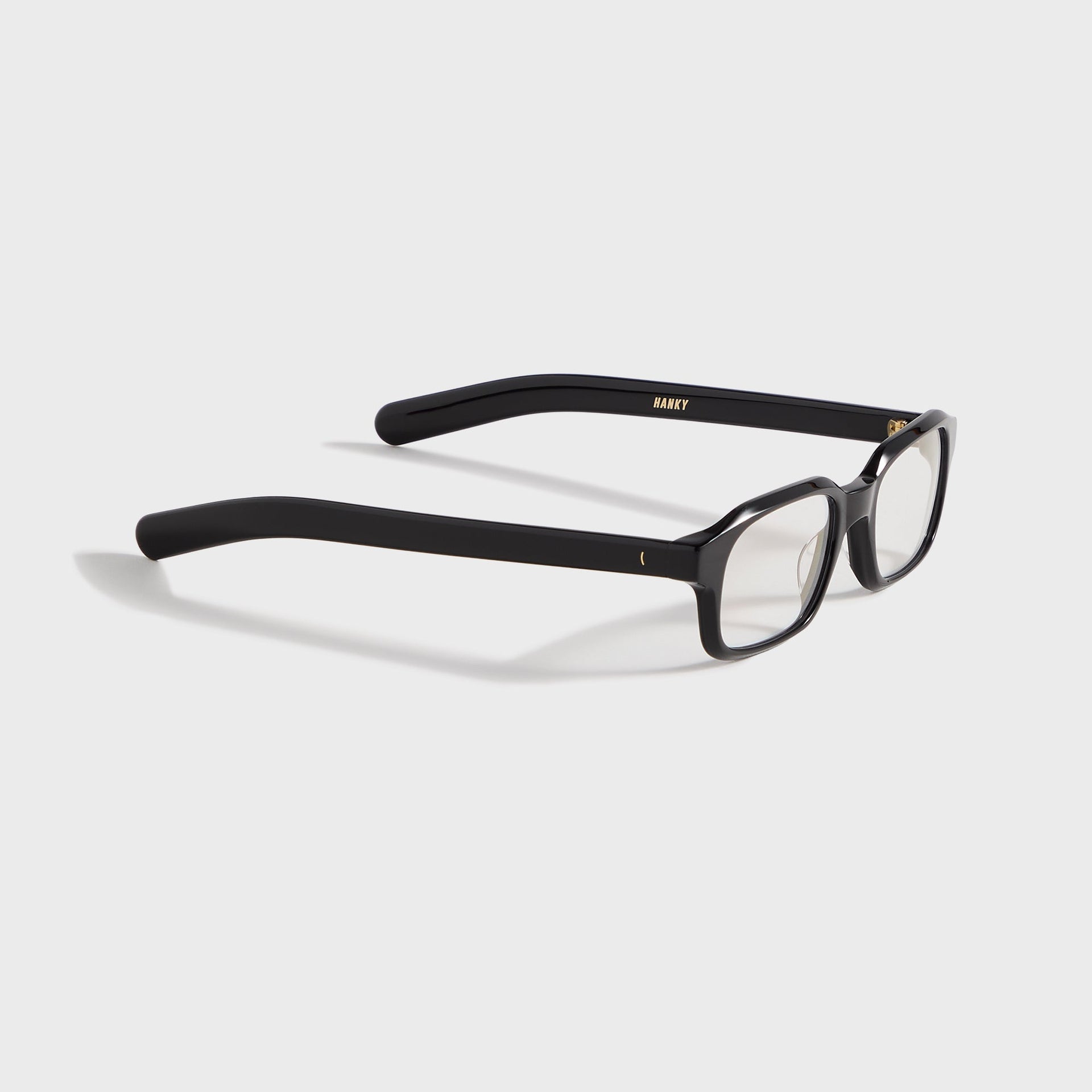 Flatlist Hanky Sunglasses - Solid Black / Clear Blue Light