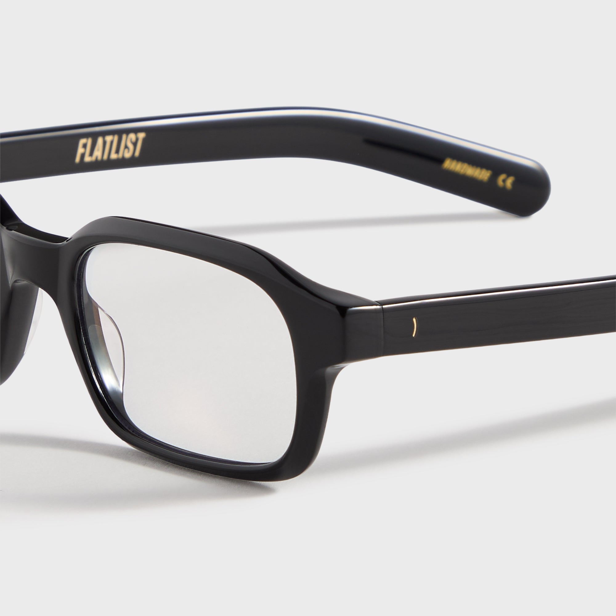 Flatlist Hanky Sunglasses - Solid Black / Clear Blue Light – Kith