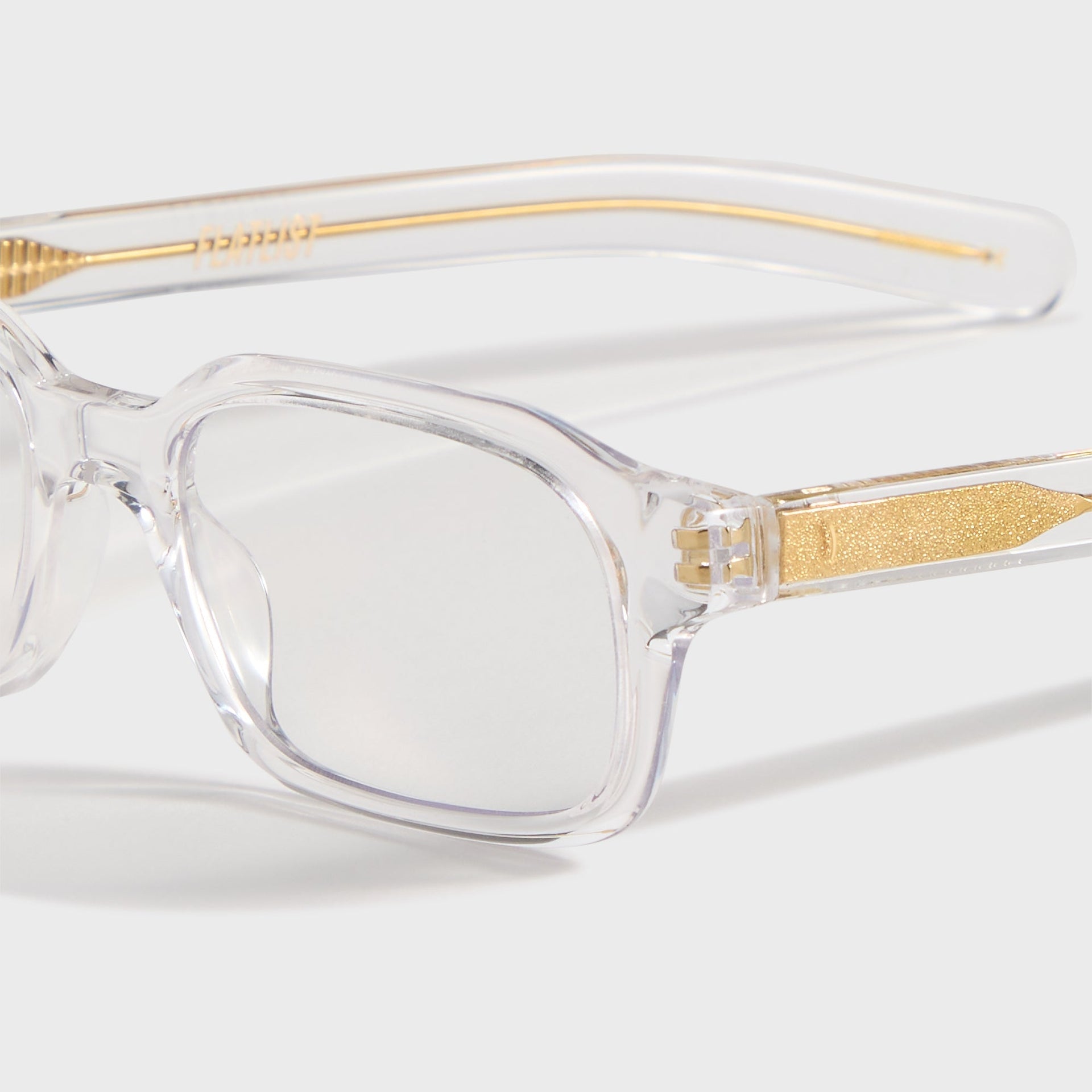 Flatlist Hanky Sunglasses - Clear Crystal / Clear Blue Light